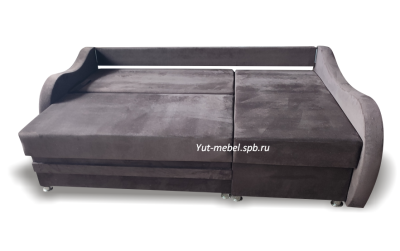 Угловой диван " Рига " коричневый велюр