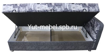 Тахта кровать " Марика 4 " 900*1900 серая королева