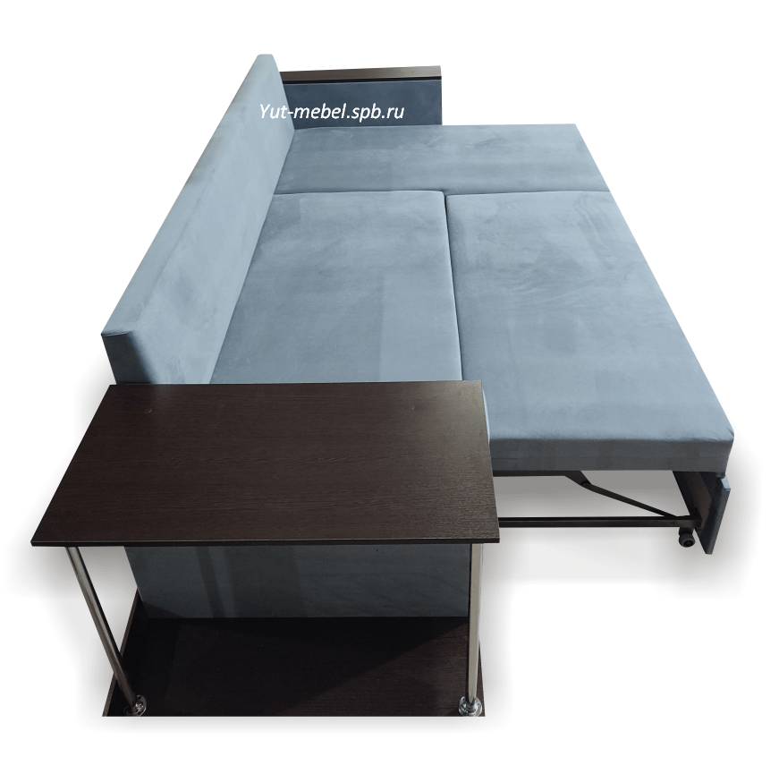 Угловой диван " Токио " серый велюр