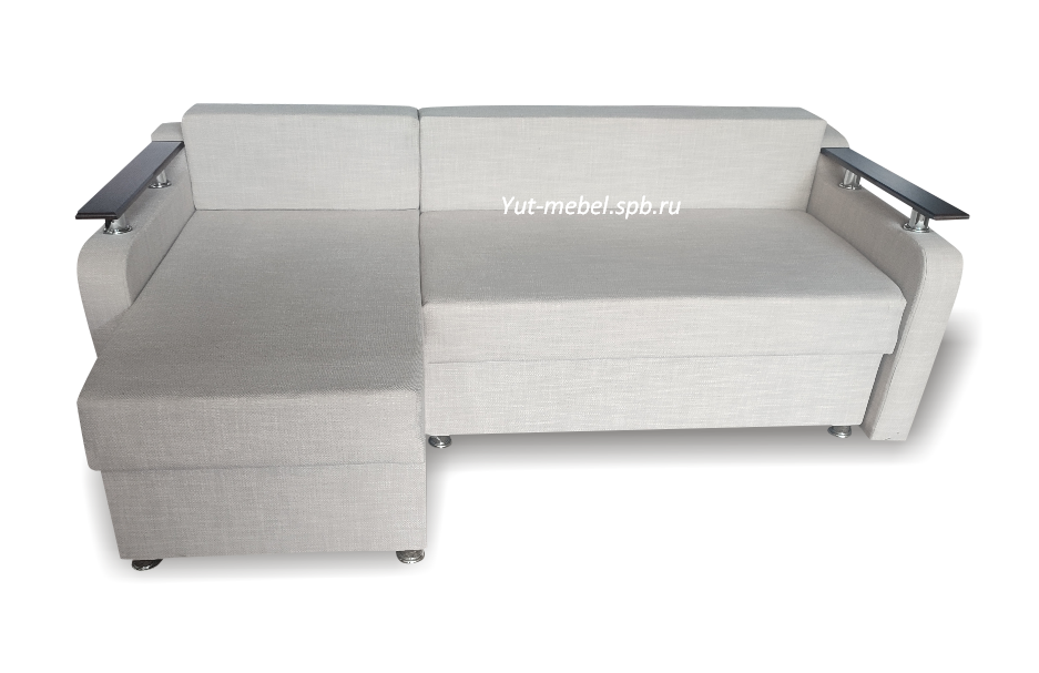 Угловой диван " Николь" бежевая рогожка