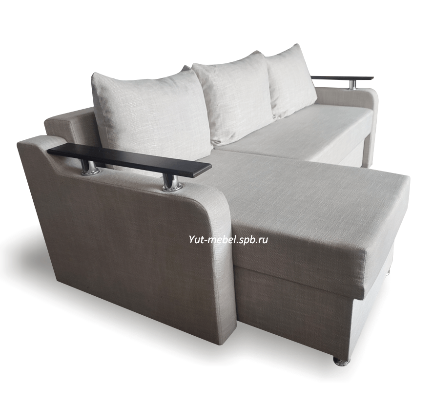 Угловой диван " Николь" бежевая рогожка