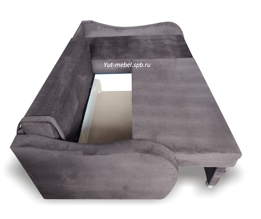 Угловой диван " Рига " коричневый велюр