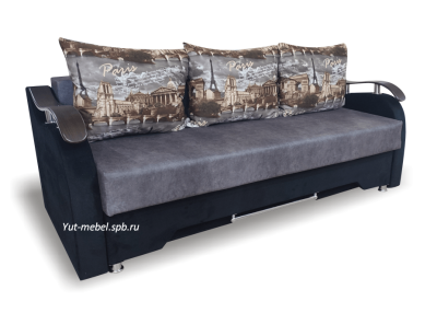 Евро-софа "Наполеон" серый велюр