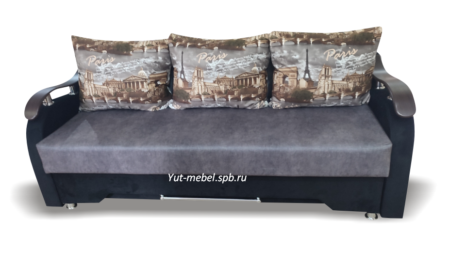 Евро-софа "Наполеон" серый велюр