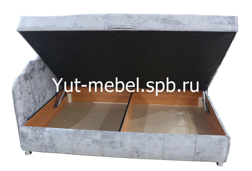 Тахта-кровать " Мишель Ракушка 7 " блисс светло-серый