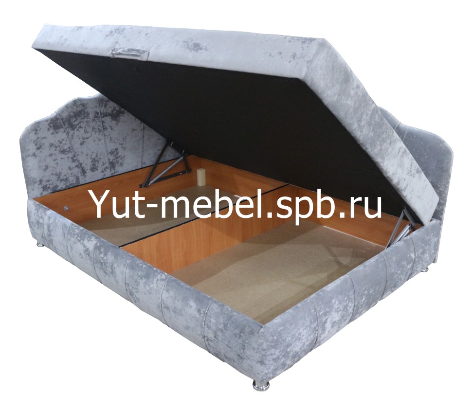 Тахта-кровать " Мишель Ракушка 7 " блисс светло-серый