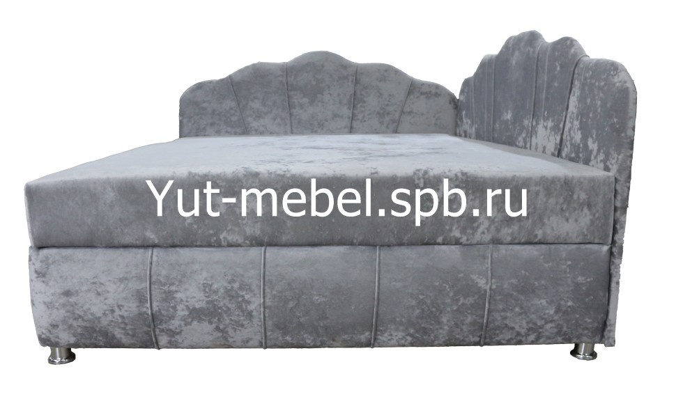 Тахта-кровать " Мишель Ракушка 7 " блисс светло-серый