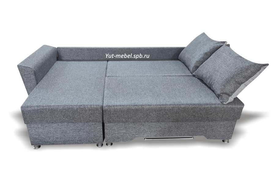 Угловой диван " Амстердам-2 " серая рогожка