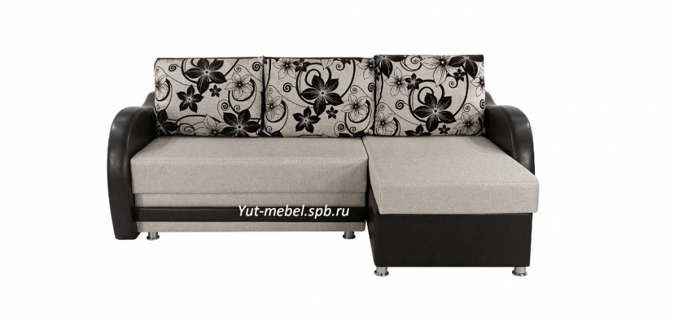 Угловой диван " Рига " бежевая рогожка