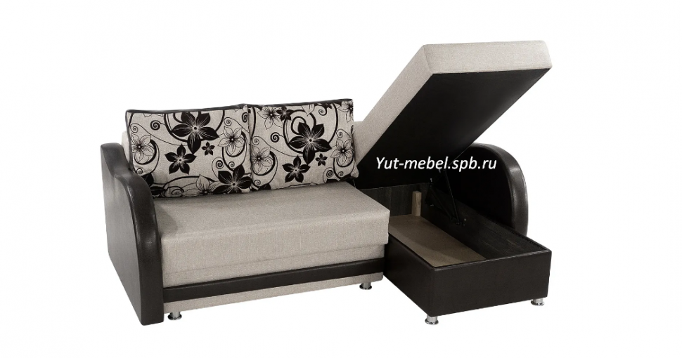 Угловой диван " Рига " бежевая рогожка