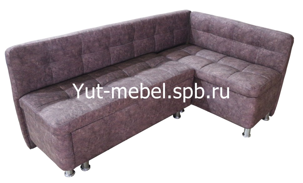 Кухонный уголок со спальным местом коричневый велюр