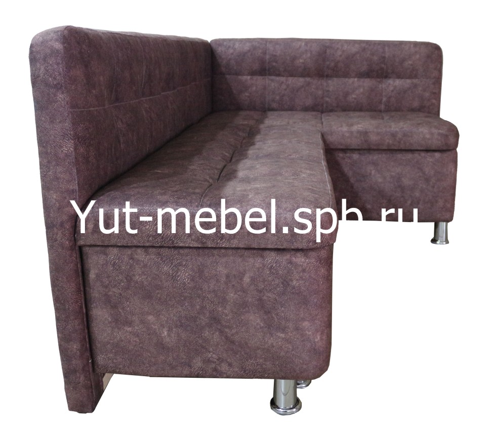 Кухонный уголок со спальным местом коричневый велюр