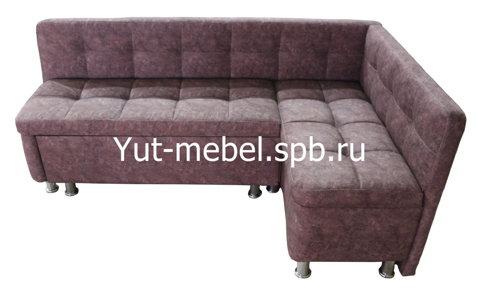 Кухонный уголок со спальным местом коричневый велюр