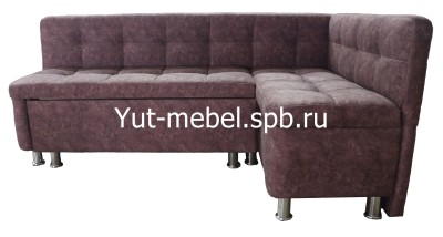 Кухонный уголок со спальным местом коричневый велюр