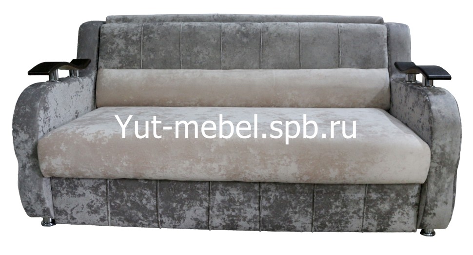 Выкатной диван-кровать  " Лондон-4" 1400*1900 бежево-коричневый блисс