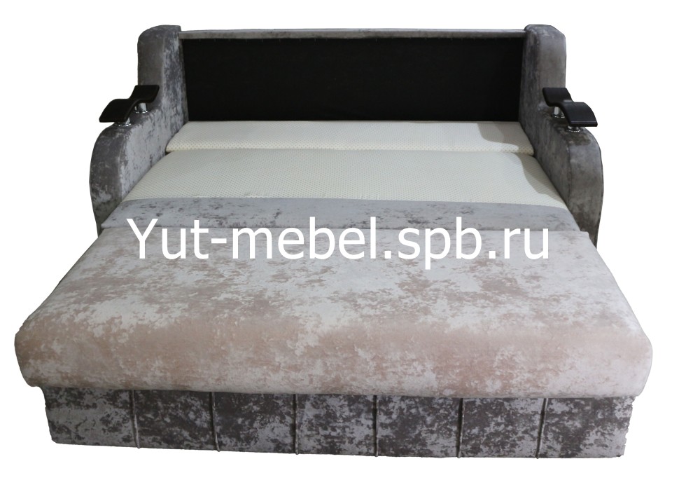 Выкатной диван-кровать  " Лондон-4" 1400*1900 бежево-коричневый блисс
