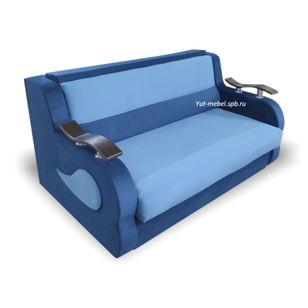 Выкатной диван   «Дубай» синий велюр