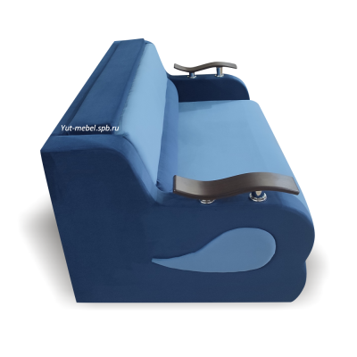 Выкатной диван   «Дубай» синий велюр