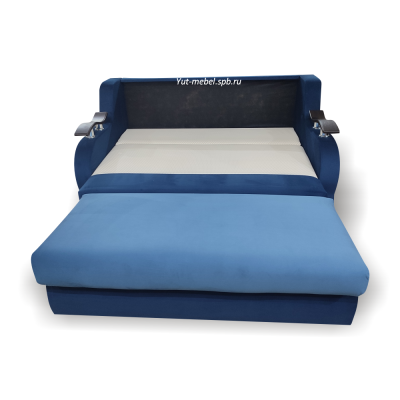 Выкатной диван   «Дубай» синий велюр