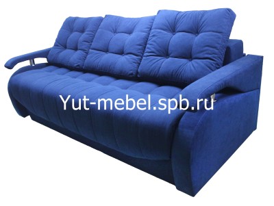 Евро-софа " Мэнфис"  темно-синий велюр