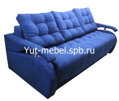 Евро-софа " Мэнфис"  темно-синий велюр