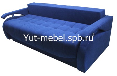 Евро-софа " Мэнфис"  темно-синий велюр