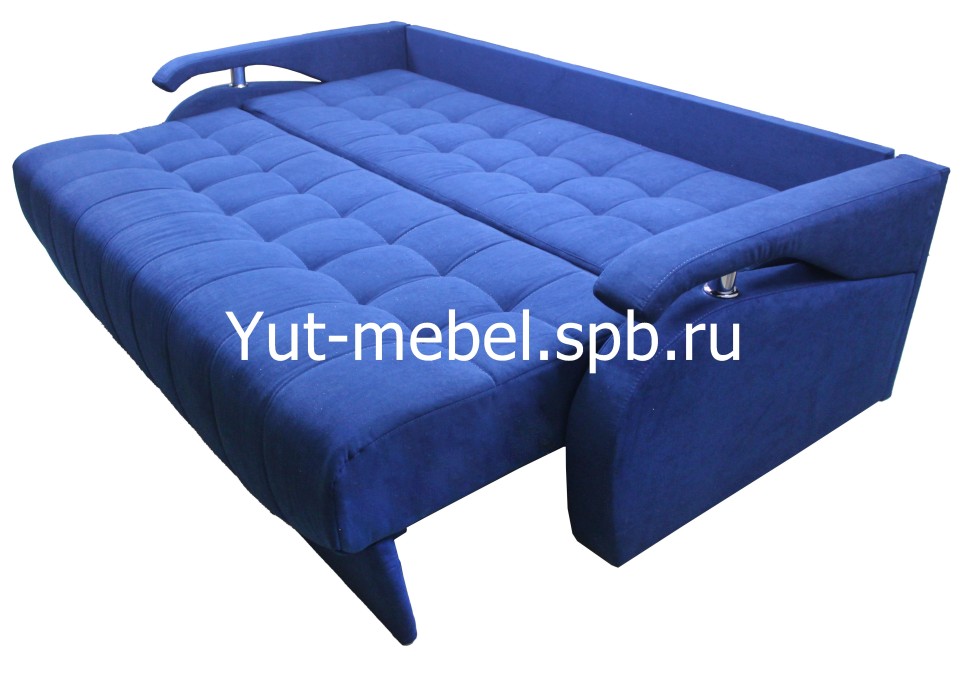 Евро-софа " Мэнфис"  темно-синий велюр