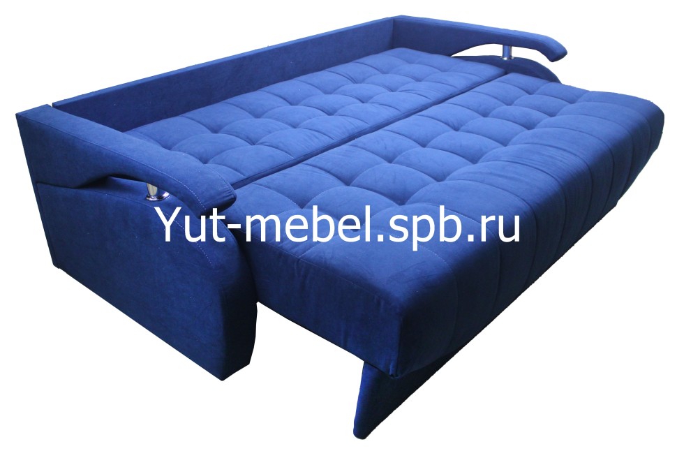 Евро-софа " Мэнфис"  темно-синий велюр