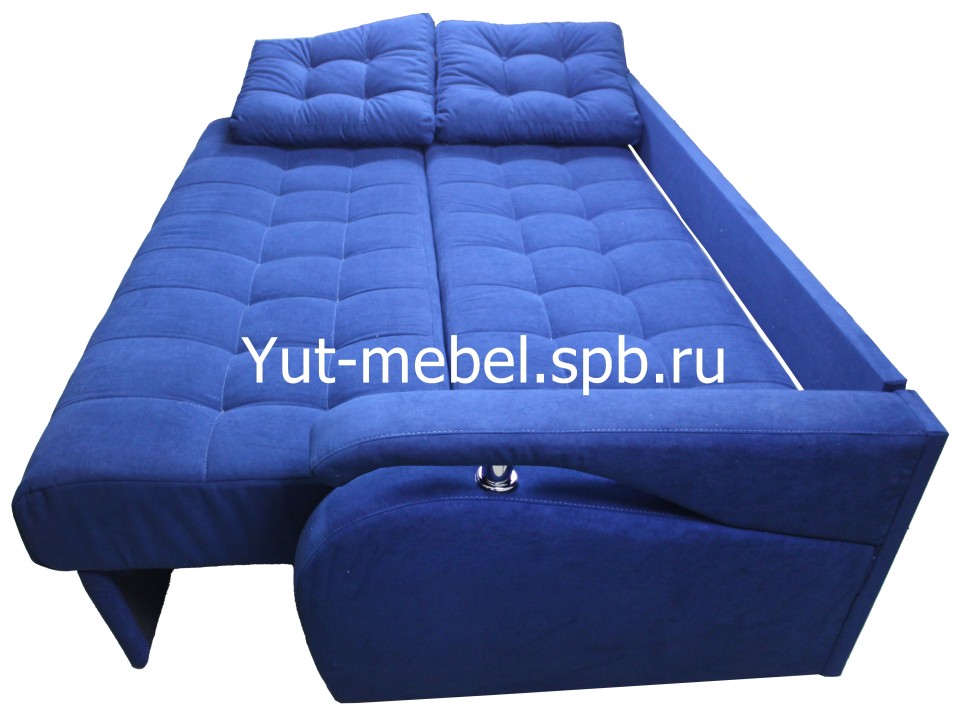 Евро-софа " Мэнфис"  темно-синий велюр