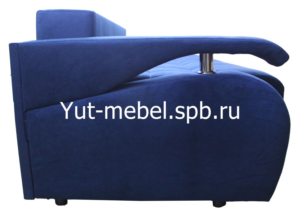 Евро-софа " Мэнфис"  темно-синий велюр