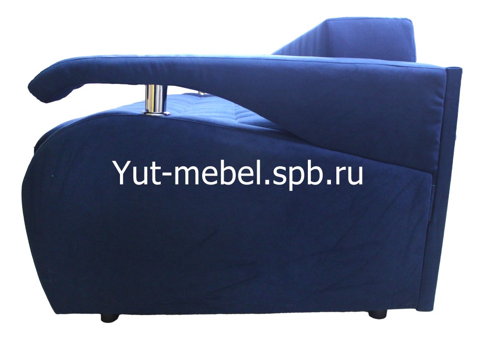 Евро-софа " Мэнфис"  темно-синий велюр