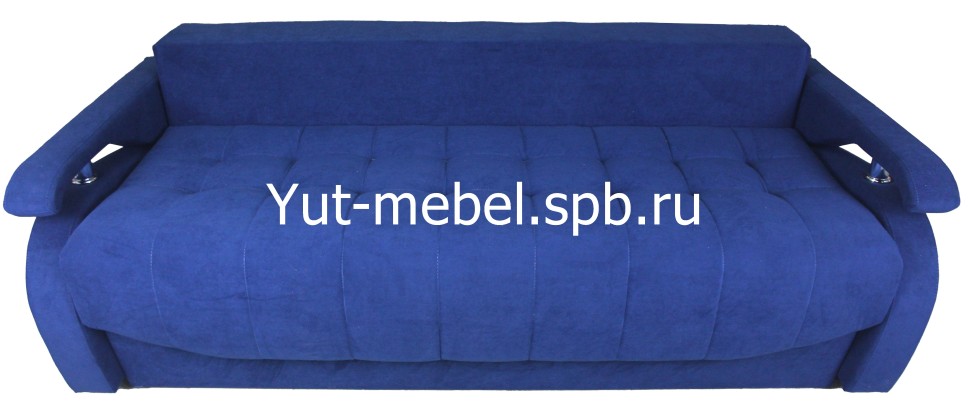 Евро-софа " Мэнфис"  темно-синий велюр