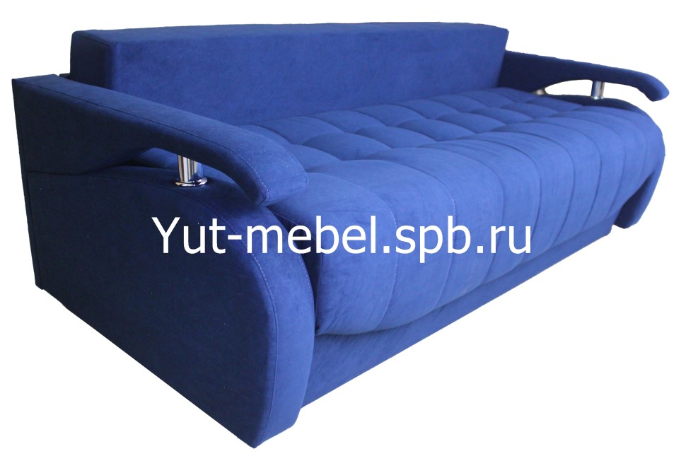 Евро-софа " Мэнфис"  темно-синий велюр