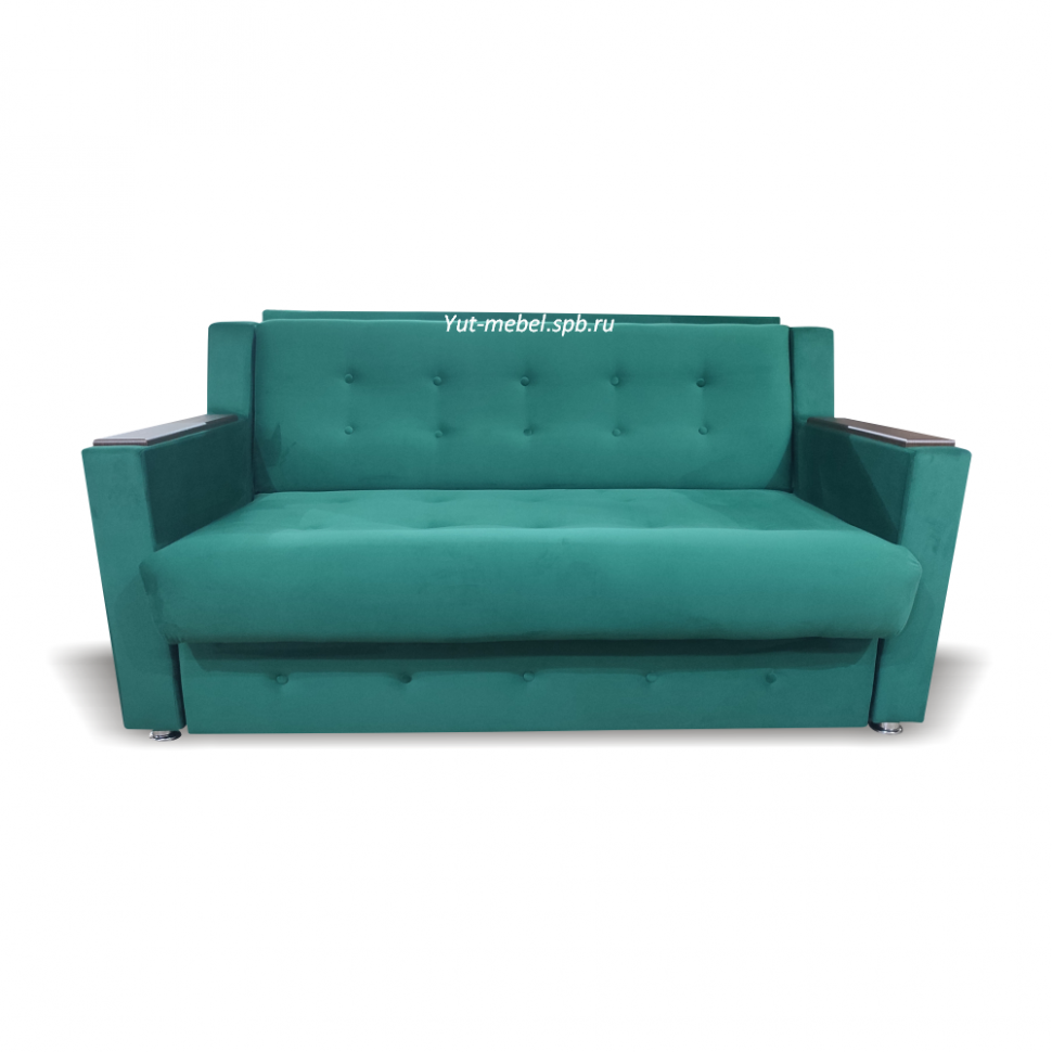 Выкатной диван   «Лондон - 1» 1400*1900 зеленый велюр