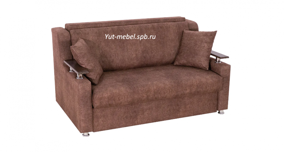 Выкатной диван " Санкт-Петербург " коричневый велюр