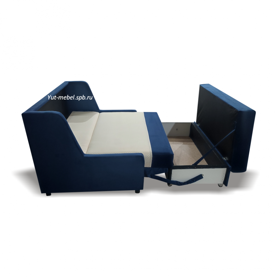 Выкатное кресло-кровать  " Париж-2 "1200*1900  синий велюр