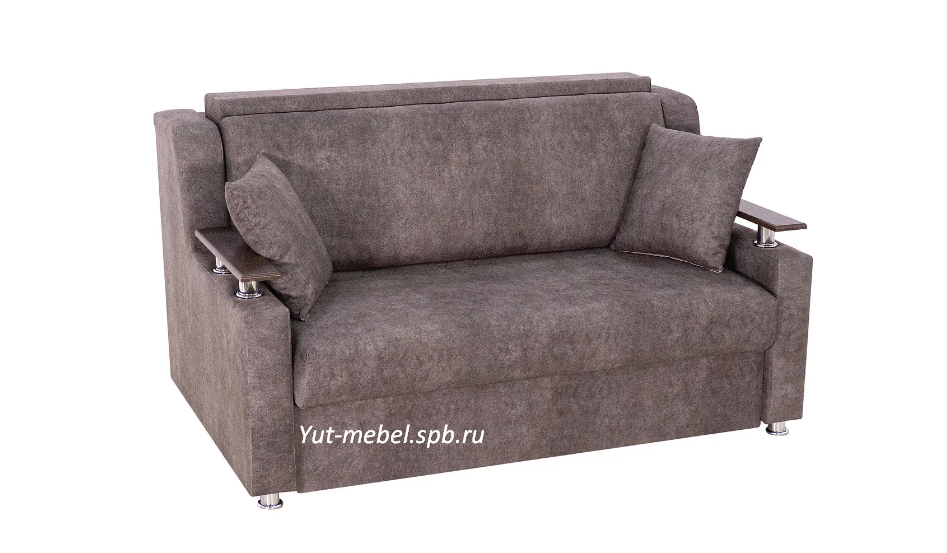 Выкатной диван " Санкт-Петербург " серый велюр