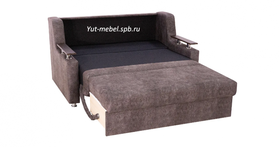 Выкатной диван " Санкт-Петербург " серый велюр