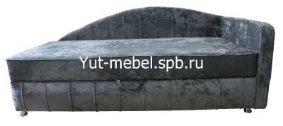 Тахта кровать " Мишель-2 " 900*1900 темно-серый блисс