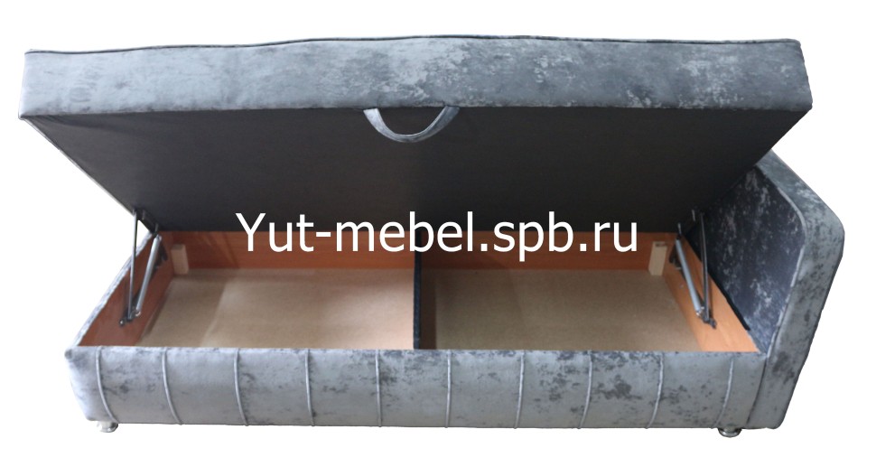 Тахта кровать " Мишель-2 " 900*1900 темно-серый блисс