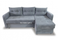 Угловой диван " Николь-2" серый велюр