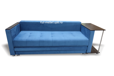 Еврософа " Гранд-2 " со столиком синий велюр