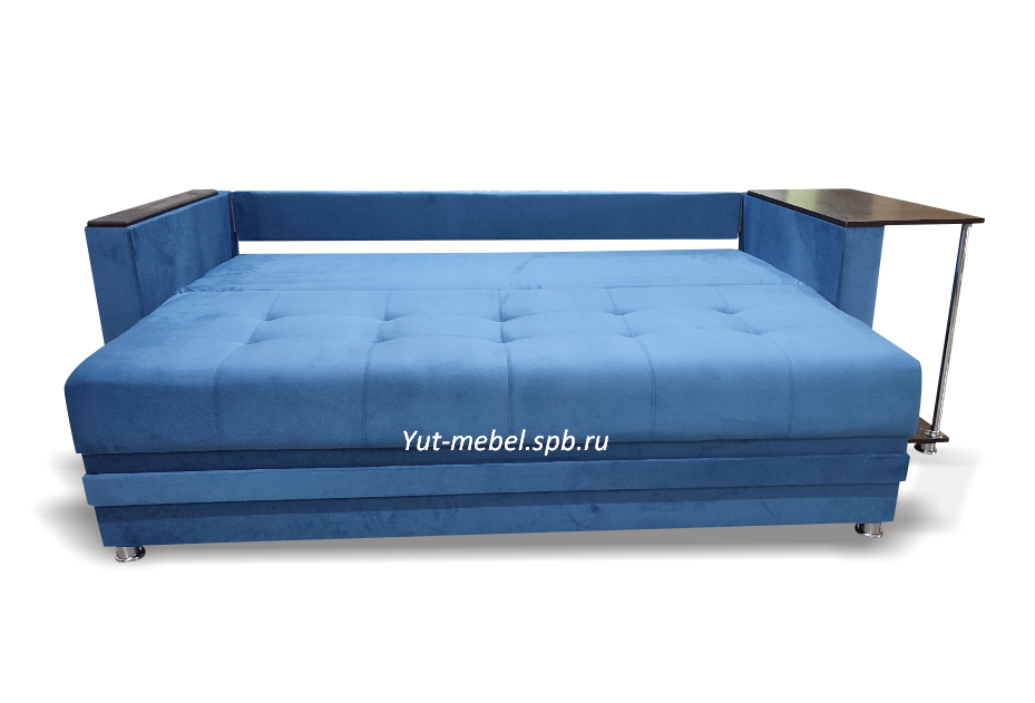 Еврософа " Гранд-2 " со столиком синий велюр