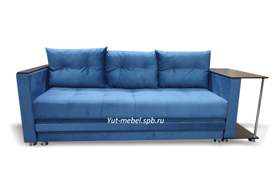 Еврософа " Гранд-2 " со столиком синий велюр