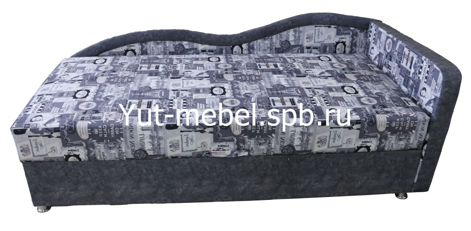 Тахта кровать " Марика 4 " 900*1900 серая королева