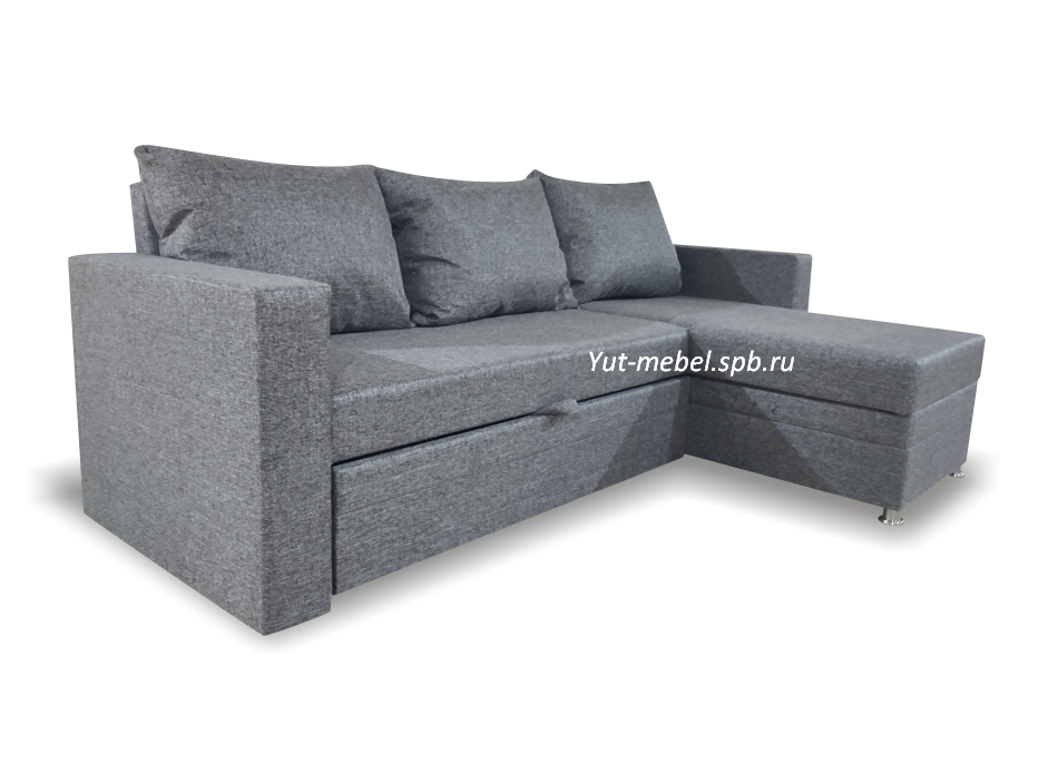Угловой  диван  " Токио-2 "серая рогожка