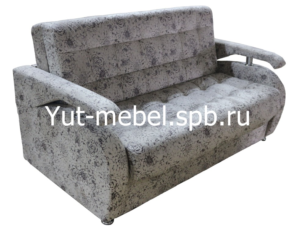 Диван-кровать " Аккордеон-1 " 1400*1900 велюр пионы