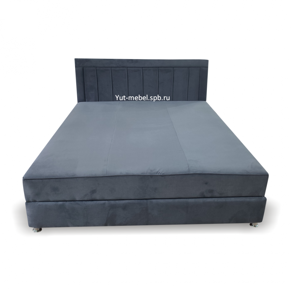 Тахта кровать  " Ибица-Тв " серый велюр