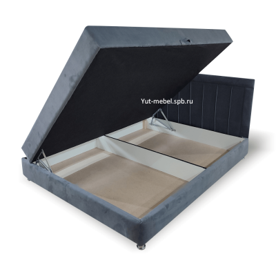 Тахта кровать  " Ибица-Тв " серый велюр