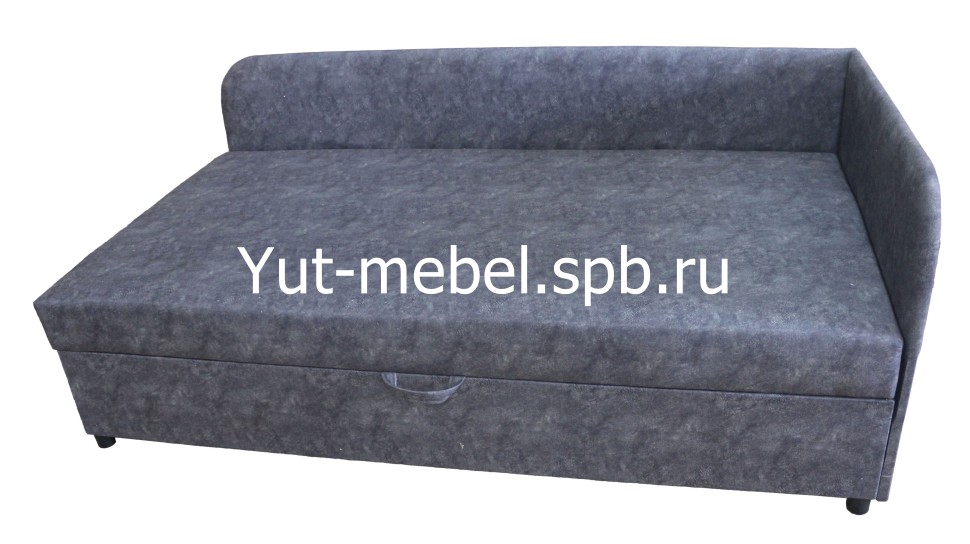 Угловая Тахта кровать " Глория " 900*1900 серая замша